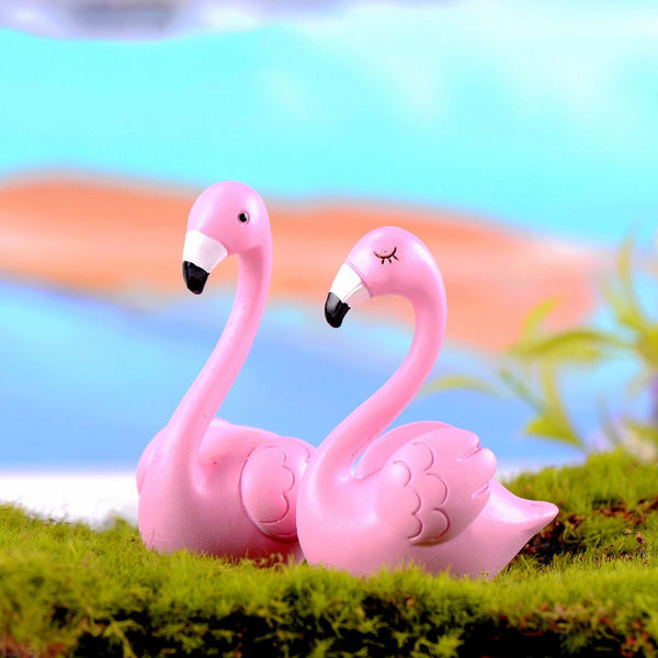 Cute Mini Pink Bird Figurines