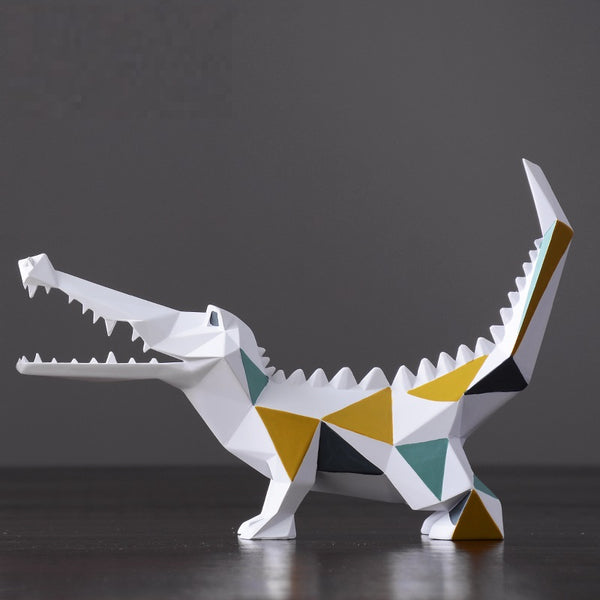 Abstract Crocodile Statue