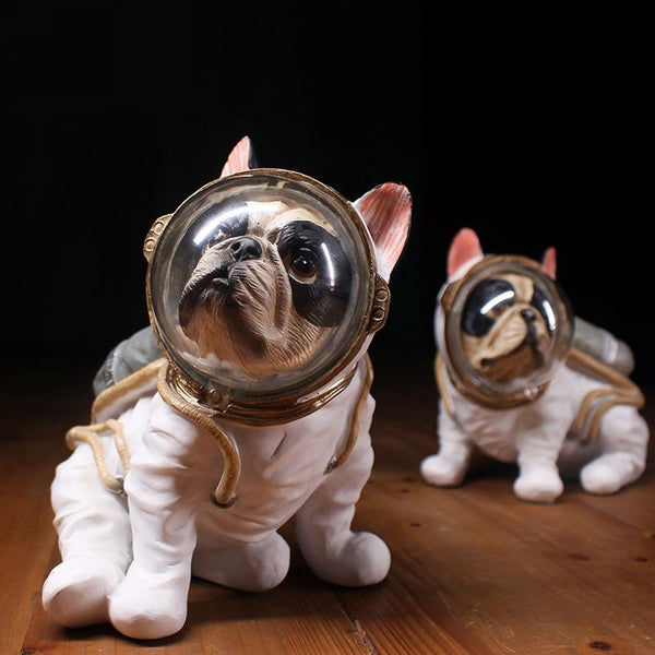 Astronaut Dog Statue