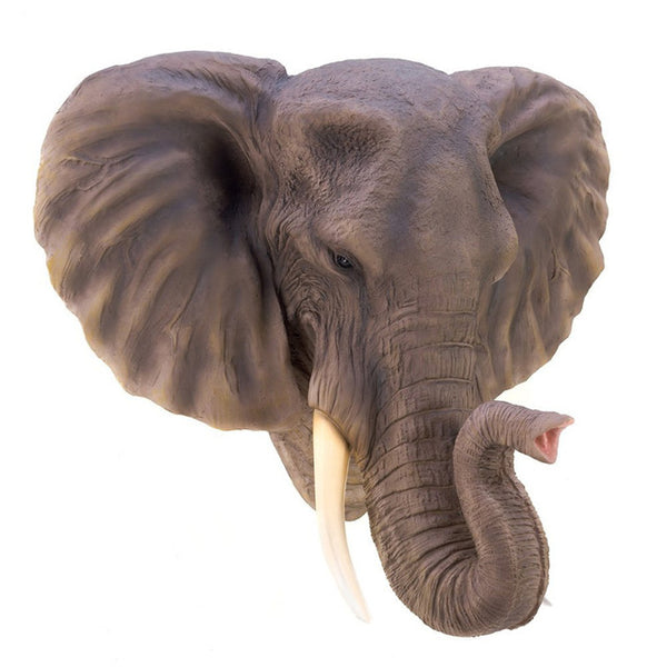 African Elephant Head Figurine