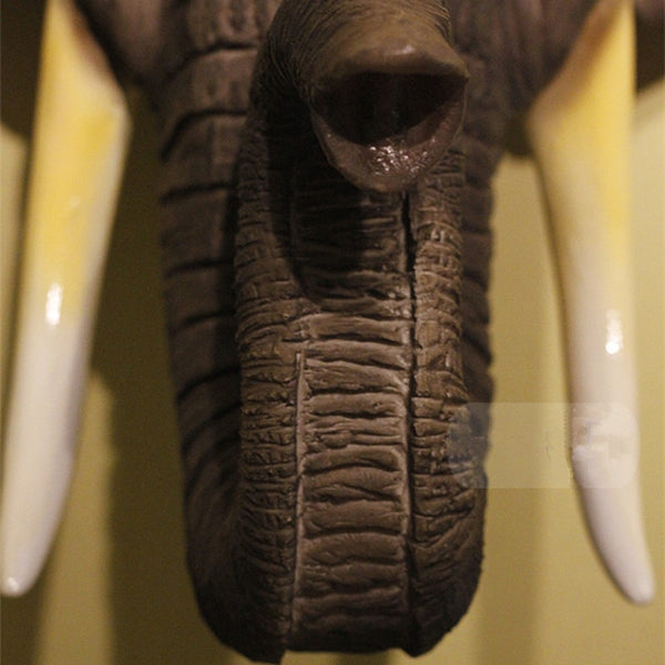 African Elephant Head Figurine