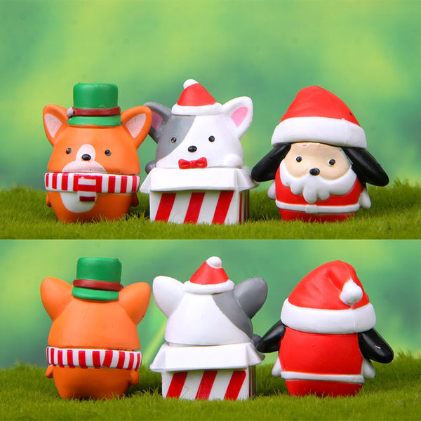 Christmas Shiba Cokey Dog  Miniatures