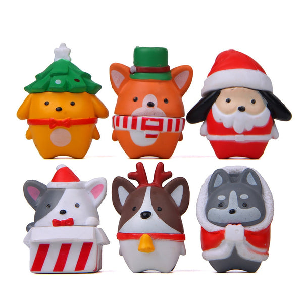 Christmas Shiba Cokey Dog  Miniatures