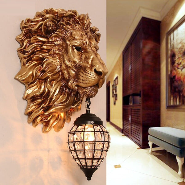 Retro Lion Head  Lamp