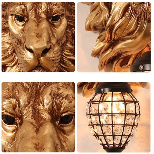 Retro Lion Head  Lamp