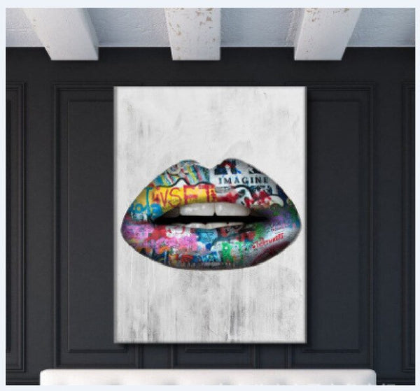 Nordic  Lips Wall Painting