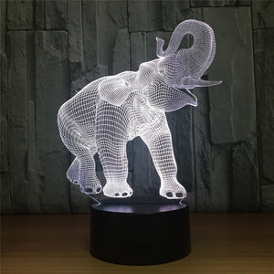 3D Lamp LED Night Light Zoo