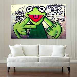 Street Graffiti  Frog Wall Painting