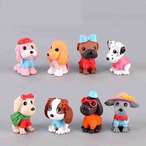 Cute Cartoon Dog Puppy Figurine