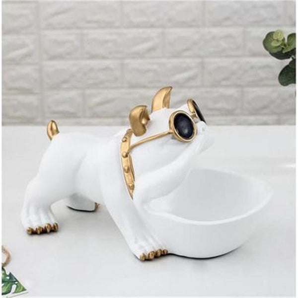 Bulldog Candy Dish Statue