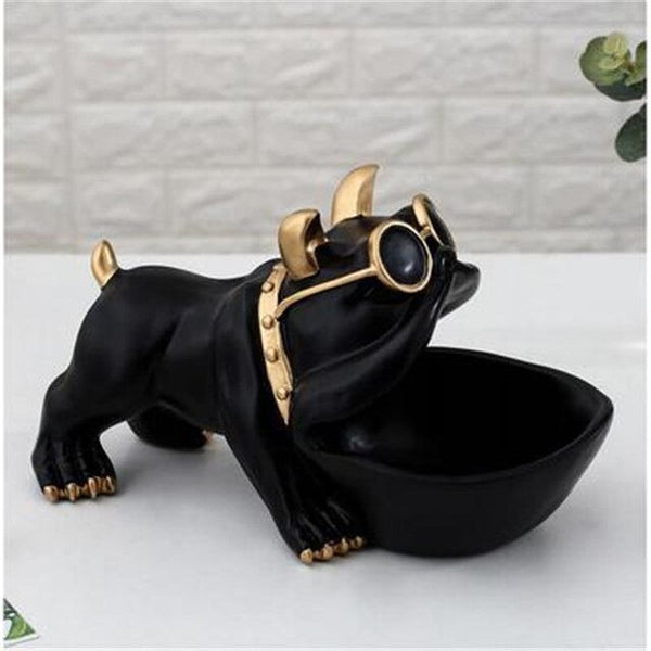 Bulldog Candy Dish Statue