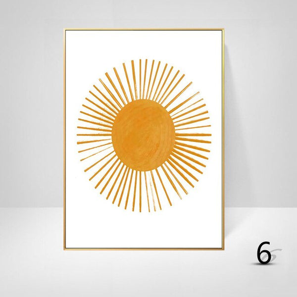 Geometry Sun Sunset  Wall Painting