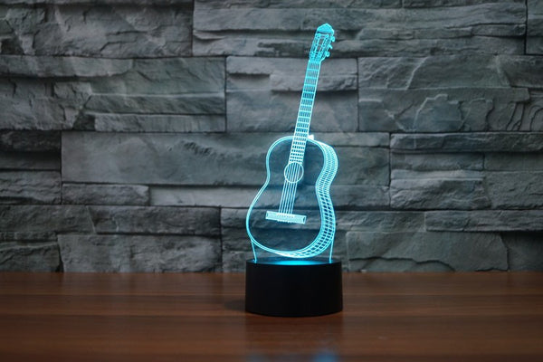 Ukulele Guitar 3D LED Night Light