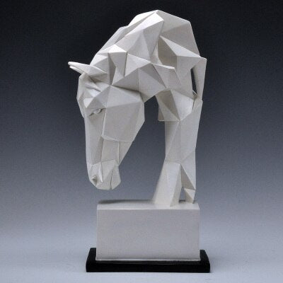 Geometry Horse Head Statues