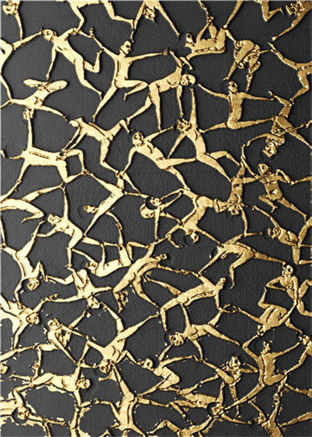 Retro Surrealism Gold Wall Art