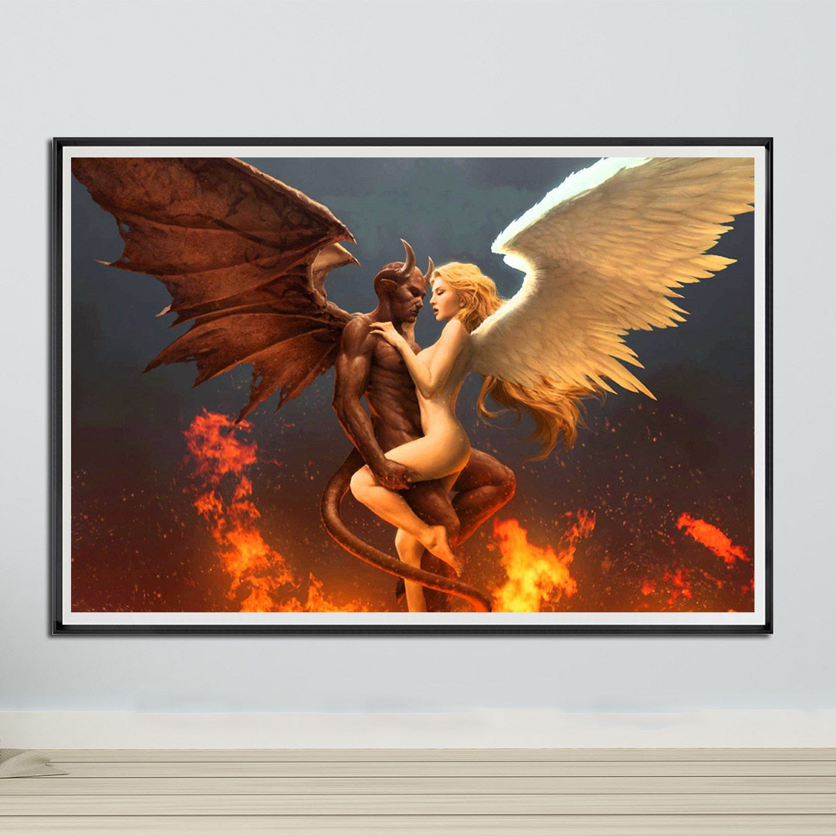 Devil VS Angel Decorative Wall Painting