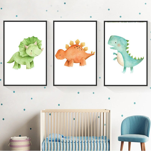 Cute Dinosaur Wall Painting