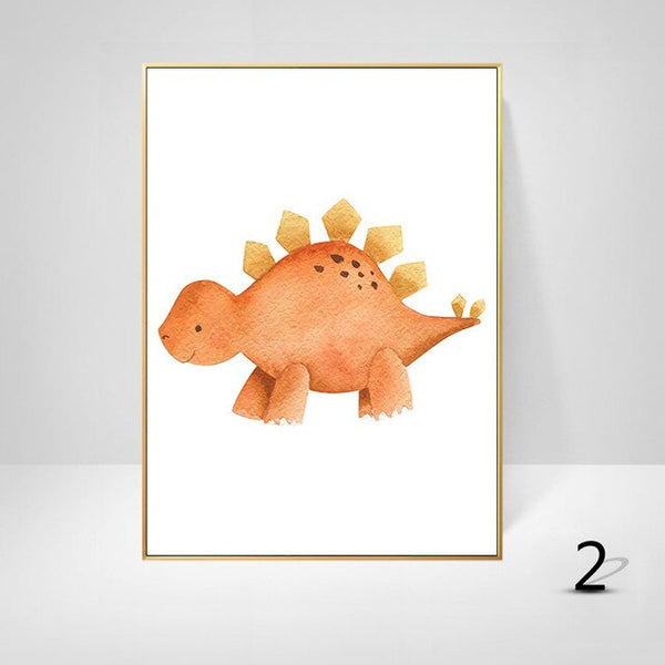 Cute Dinosaur Wall Painting