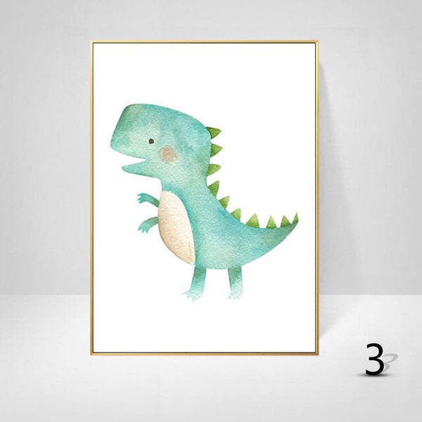 Cute Dinosaur Wall Painting