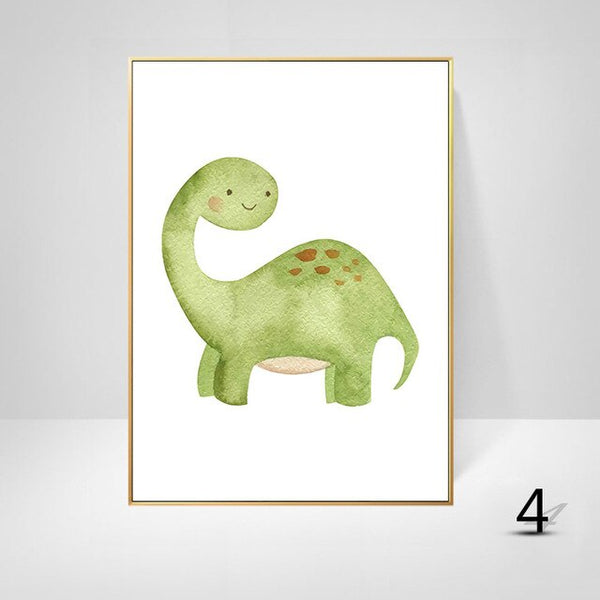 Cute Dinosaur Wall Painting