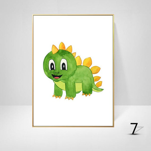 Cute Dinosaur Wall Painting