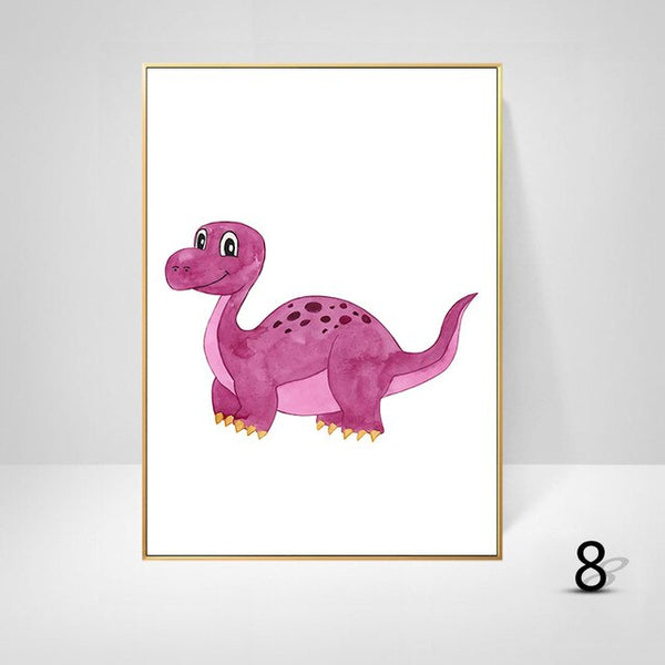 Cute Dinosaur Wall Painting