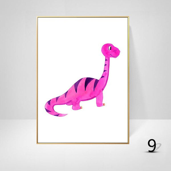 Cute Dinosaur Wall Painting