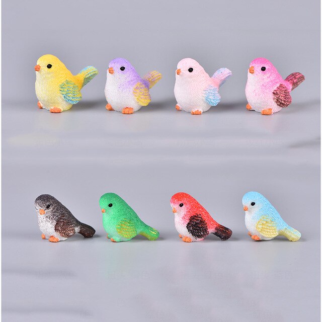 Colorful Cute Birds Miniatures