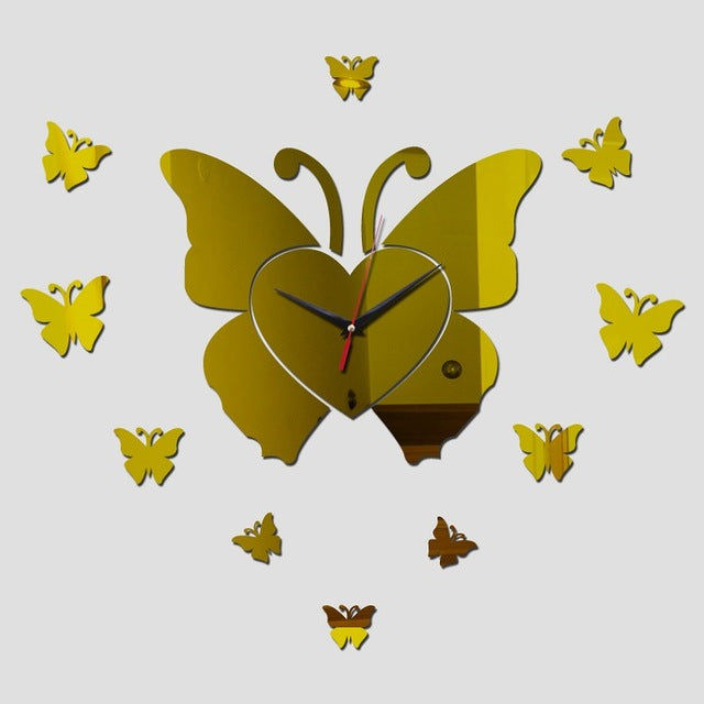 New Fashion Butterfly-Shaped Wall Clock