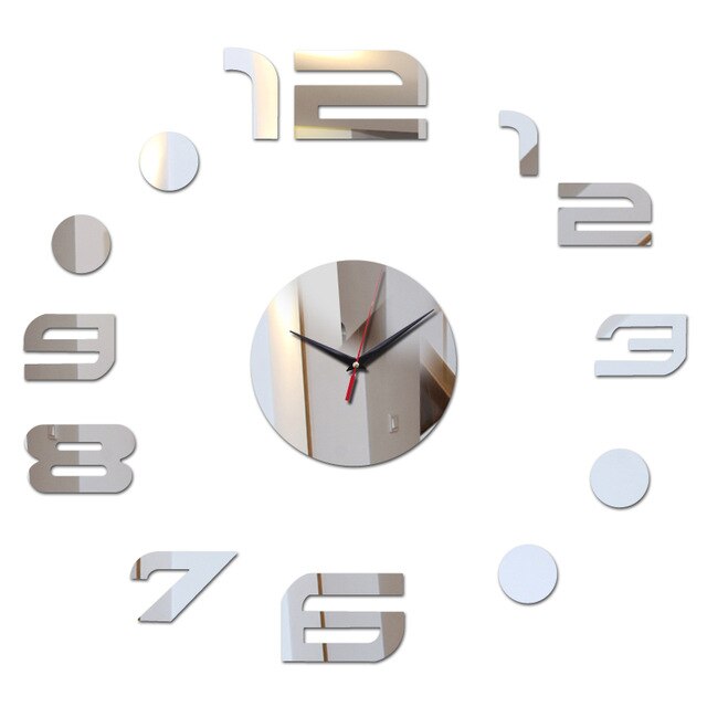 Geometric Mirror Acrylic Wall Clocks