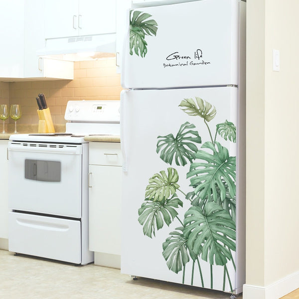 Tropical Beach Palm Leaves Wall Sticker