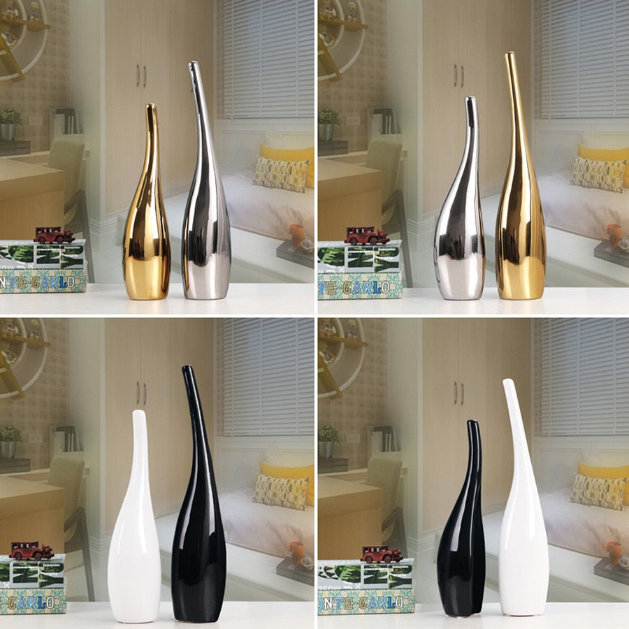 Black And White Minimalist Vases