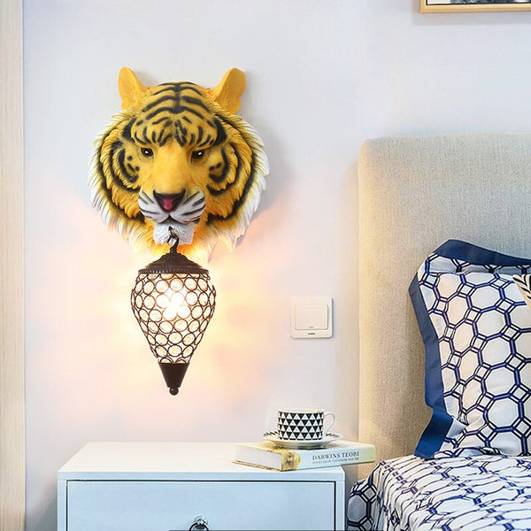 Tiger Head Wall Lamp