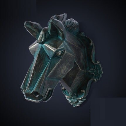 Art Horse Head Figurine