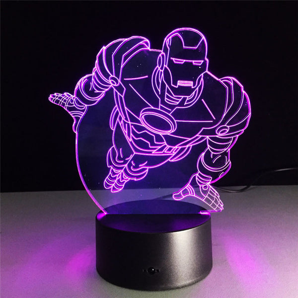 3D LED Night Light Iron Man