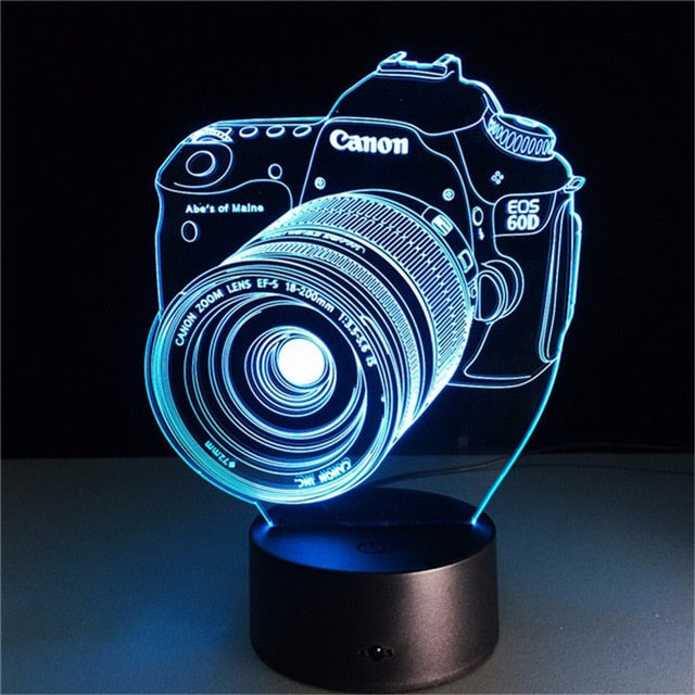 3D Lamp LED Night Light Original Camera