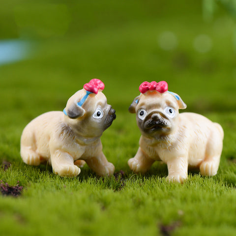 Cute Pug Dog Figurine