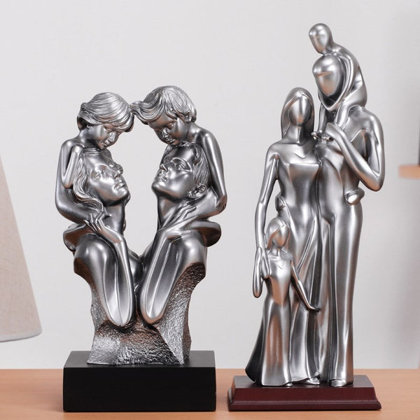 European Modern Family Character Sculpture