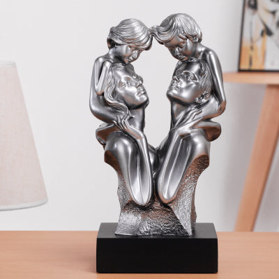 European Modern Family Character Sculpture